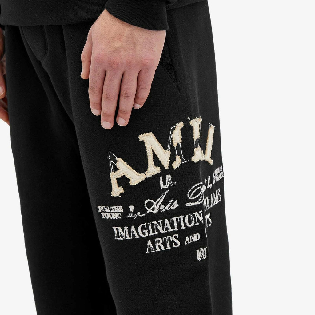 AMIRI DISTRESSED ARTS DISTRICT SWEATPANTS BLACK