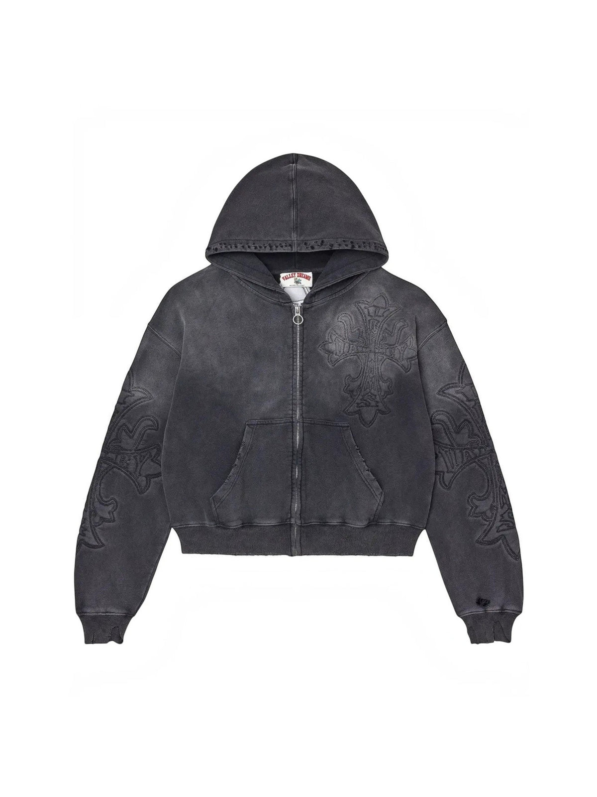 VALLEY CARVER ZIP UP WASHED BLACK