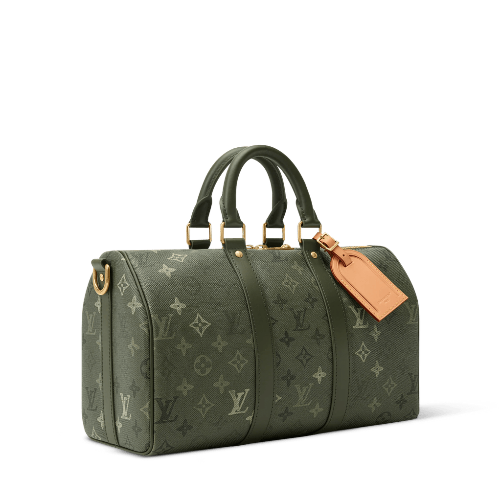 LOUIS VUITTON MONOGRAM KEEPALL BANDOULIERE 35 KHAKI GREEN