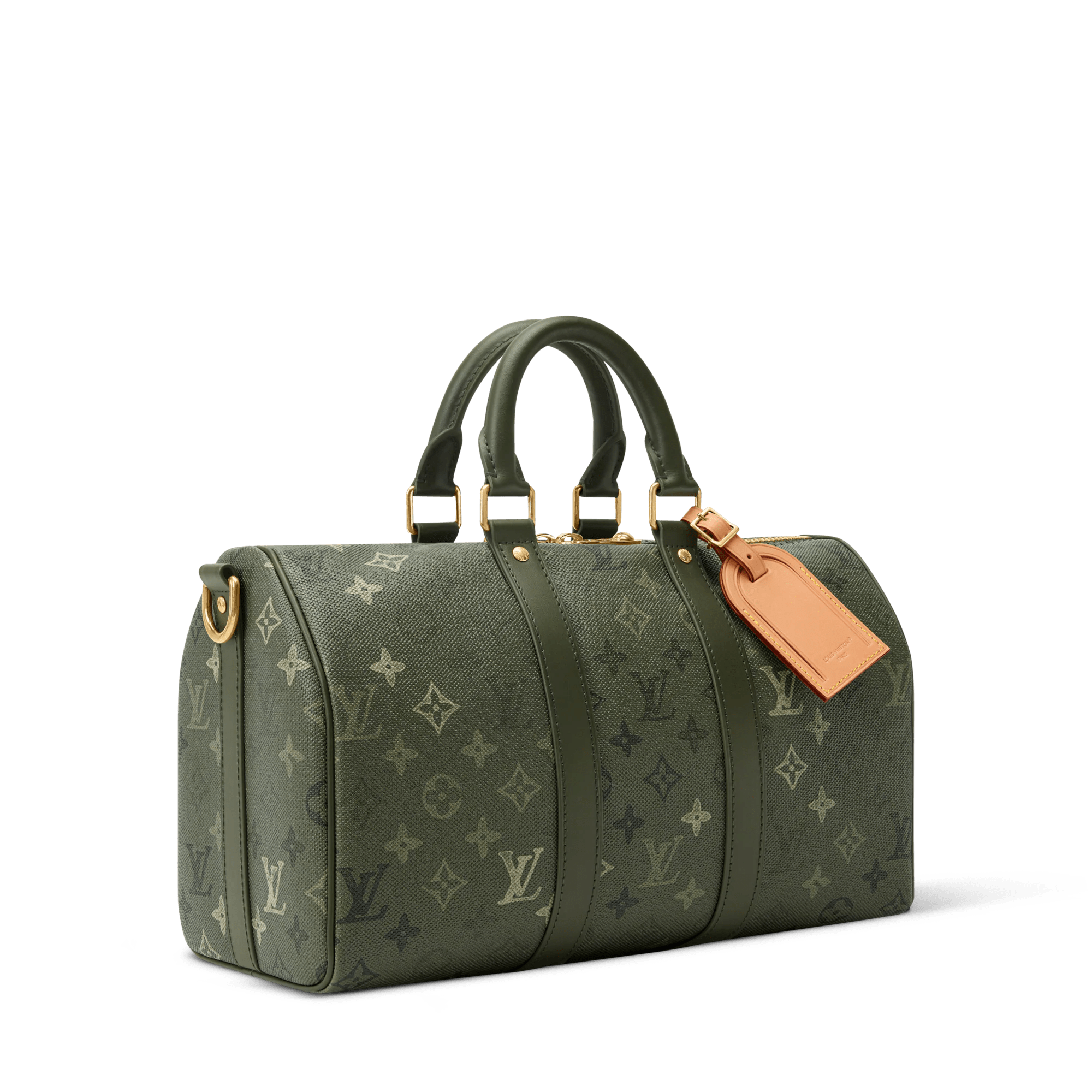 LOUIS VUITTON MONOGRAM KEEPALL BANDOULIERE 35 KHAKI GREEN