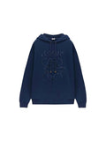 LOEWE SPLIT LOGO RELAXED FIT HOODIE NAVY