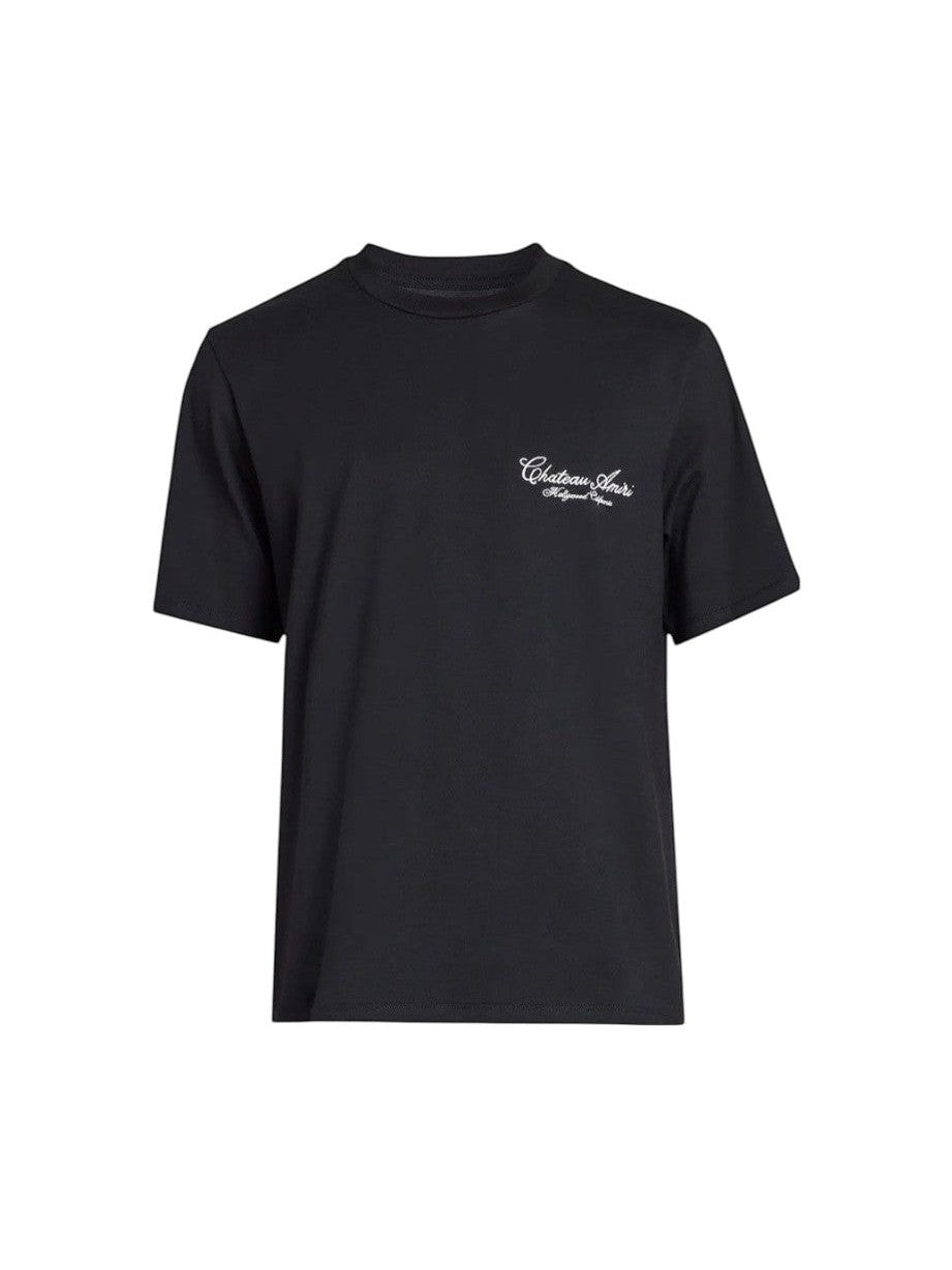 AMIRI CHATEAU SCRIPT BLACK T-SHIRT 