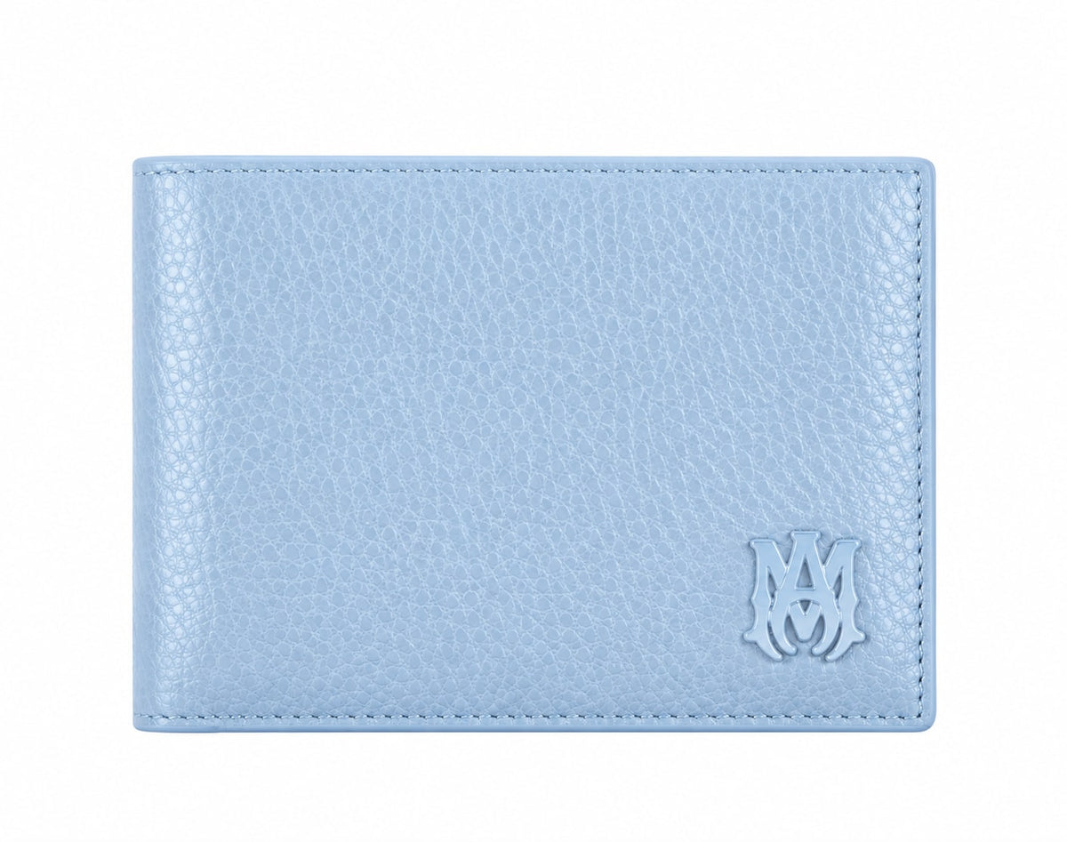 AMIRI LEATHER WALLET LIGHT BLUE