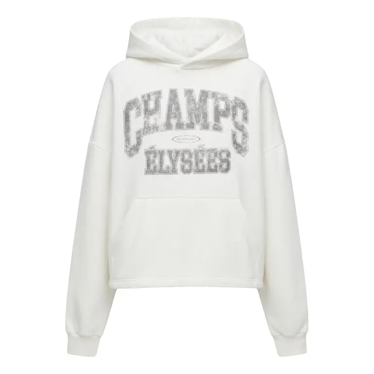 BALENCIAGA CHAMPS OVERSIZED HOODIE WHITE