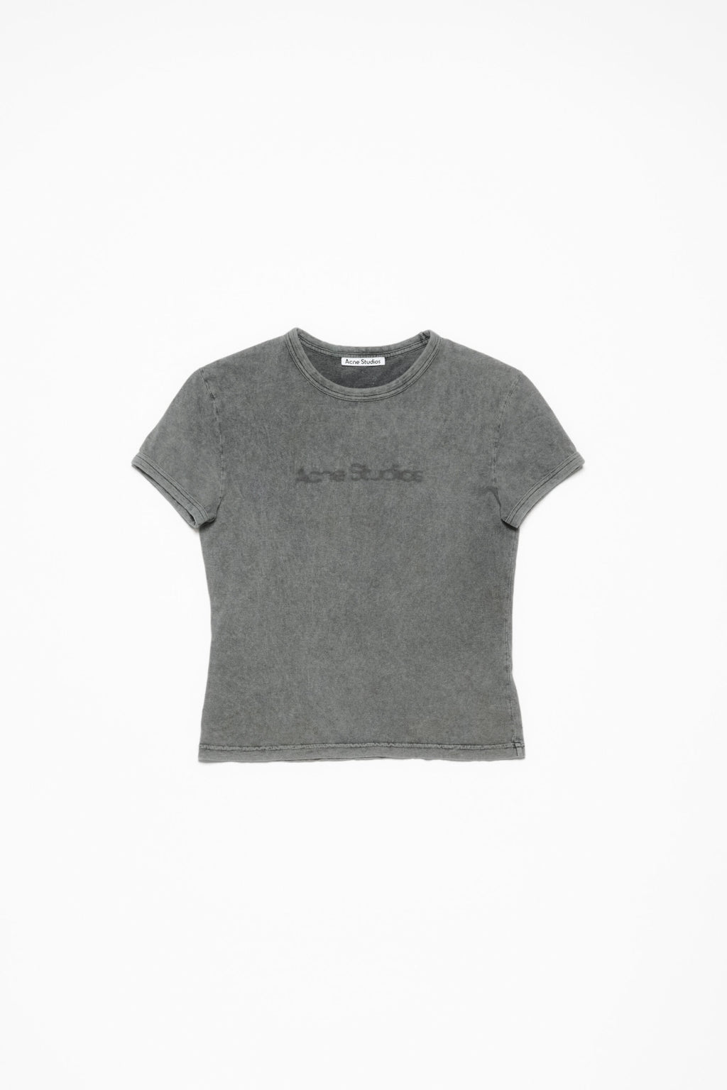 ACNE STUDIOS BLURRED LOGO GREY T-SHIRT