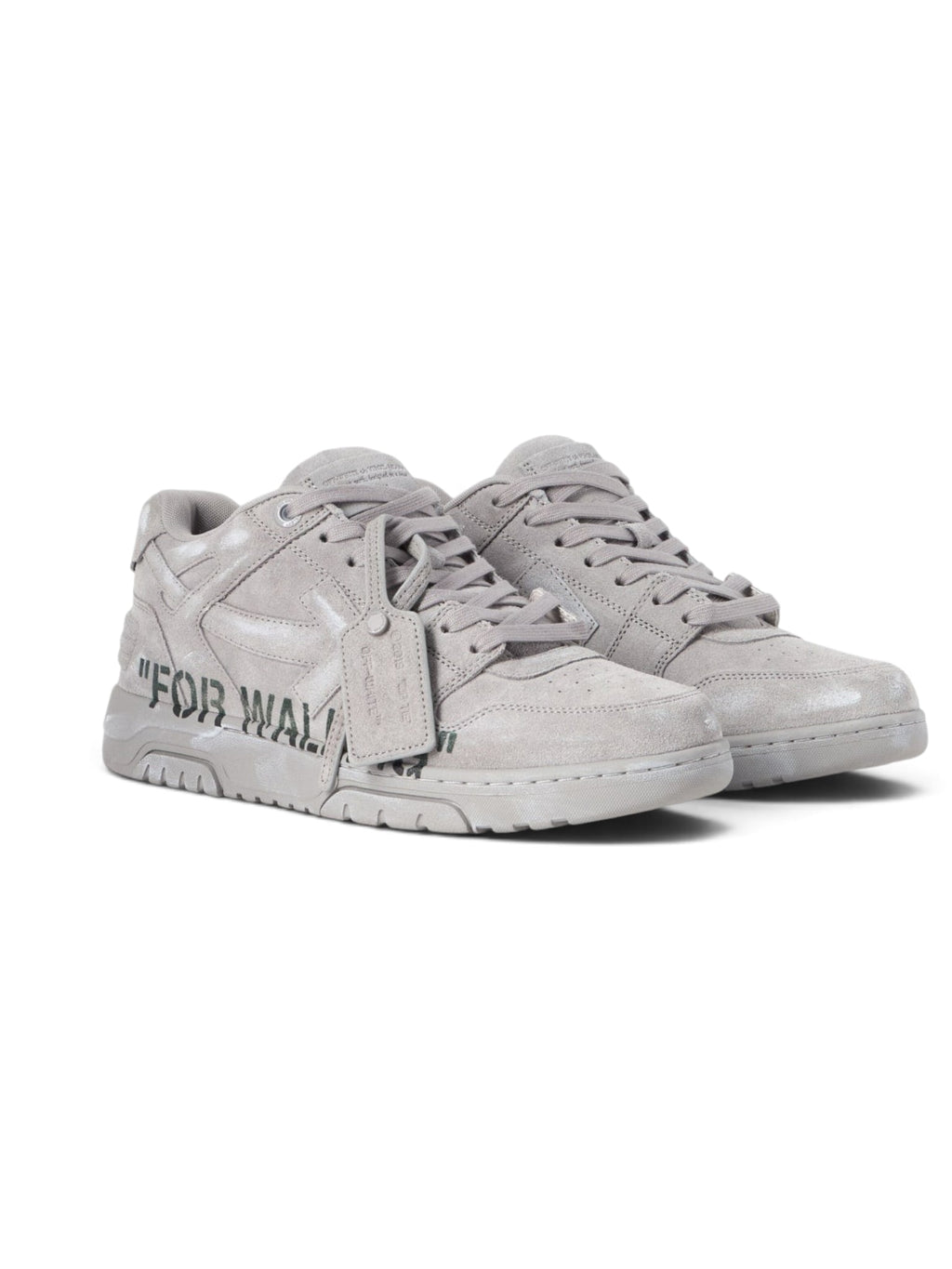OFF WHITE OUT OF OFFICE FOR WALKING SUEDE SNEAKERS GREY