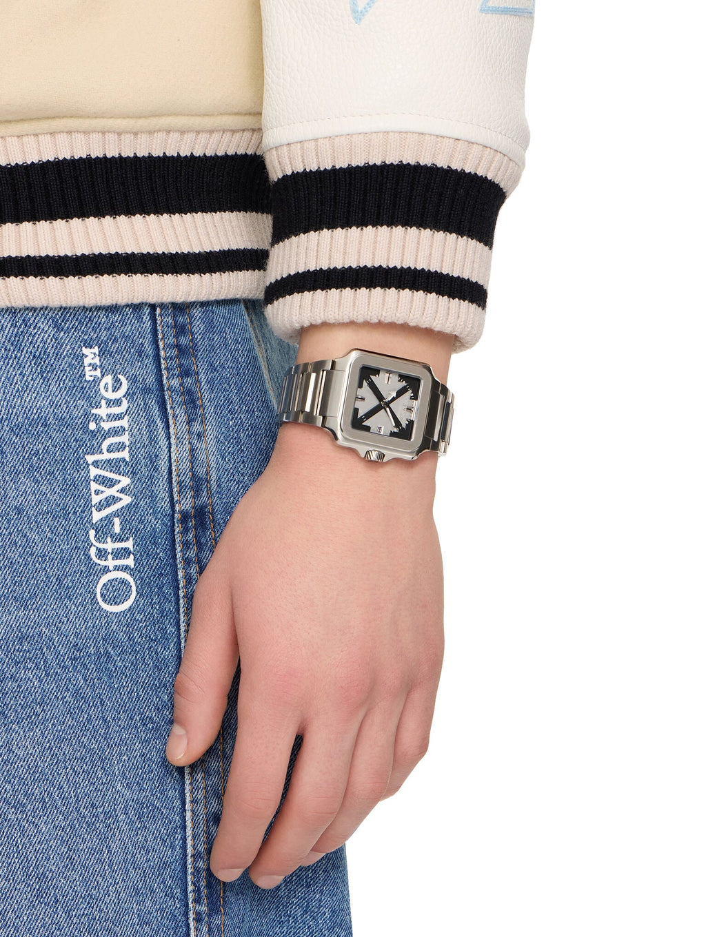 OFF WHITE "PROTO LAYER" WATCH STEEL SILVER