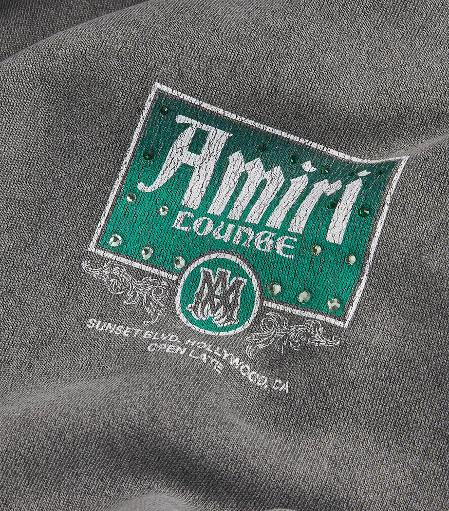 AMIRI VINTAGE CRYSTAL HOODIE WASHED GREY