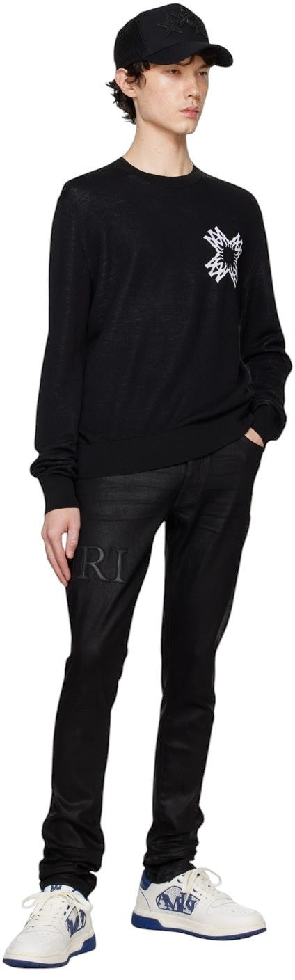 AMIRI SWEATER KNIT MA QUAD BLACK