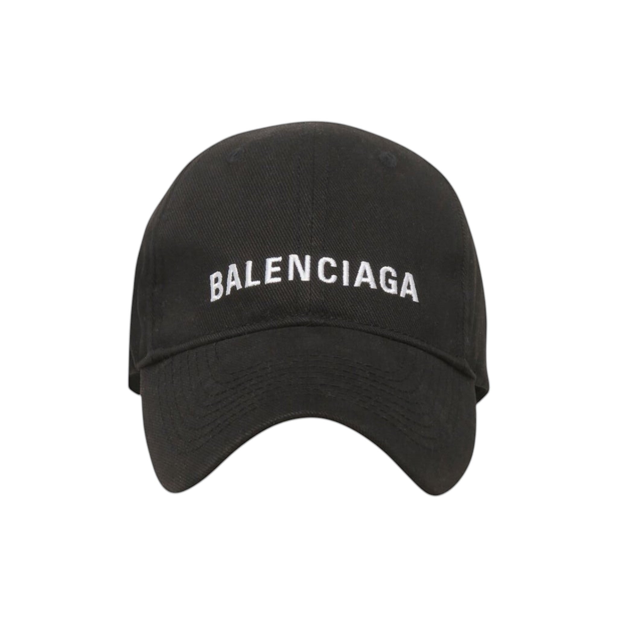 BALENCIAGA BLACK EMBROIDERED CAP