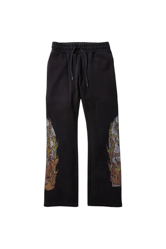 WHO DECIDES WAR HARDWARE CATHEDRAL SWEATPANTS BLACK