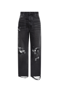 AMIRI DISTRESSED WIDE LEG FLANNELS JEANS