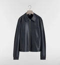 DIOR ZIPPED JACKET NAVY BLUE LAMBSKIN