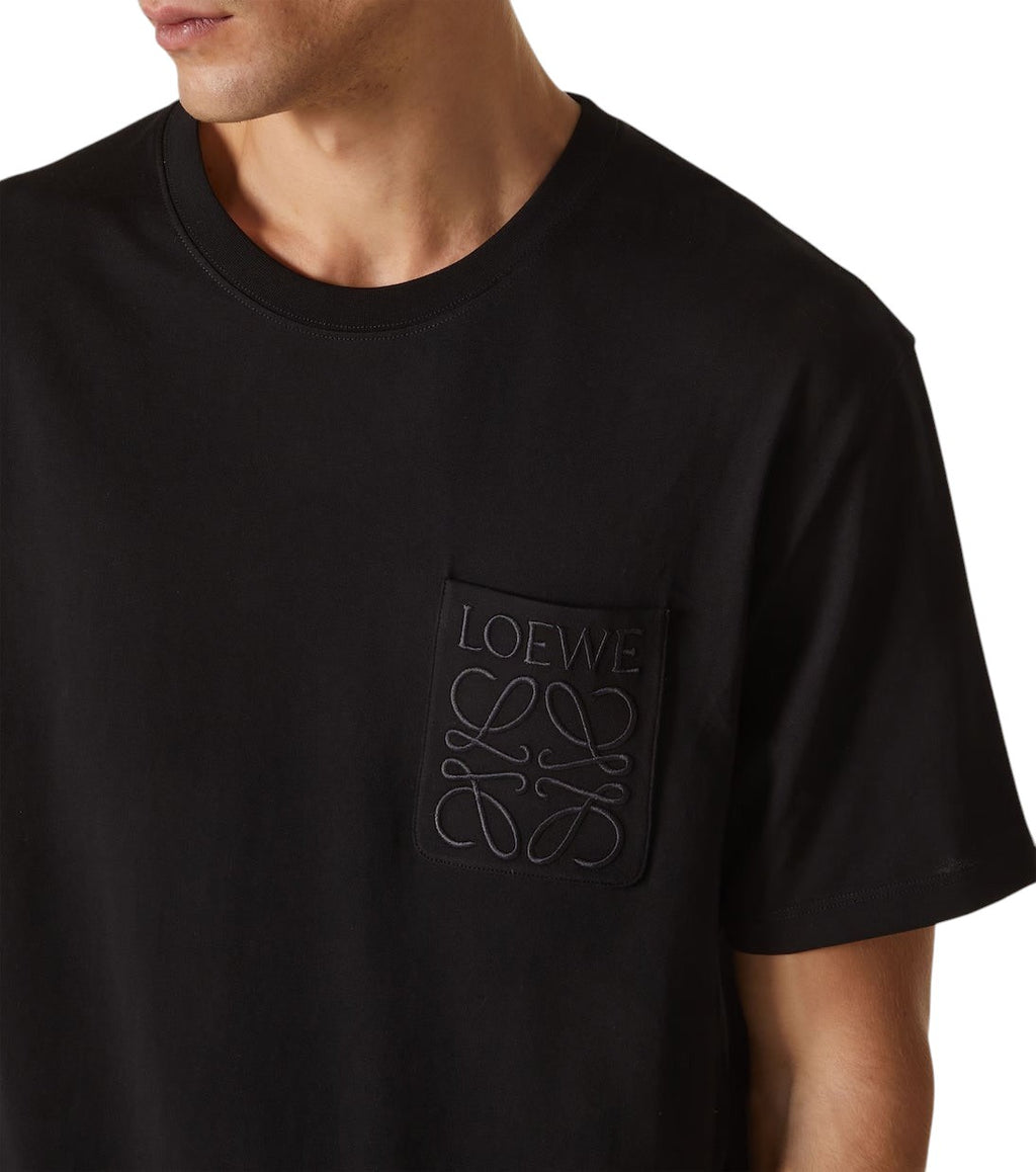 LOEWE ANAGRAM POCKET T SHIRT BLACK