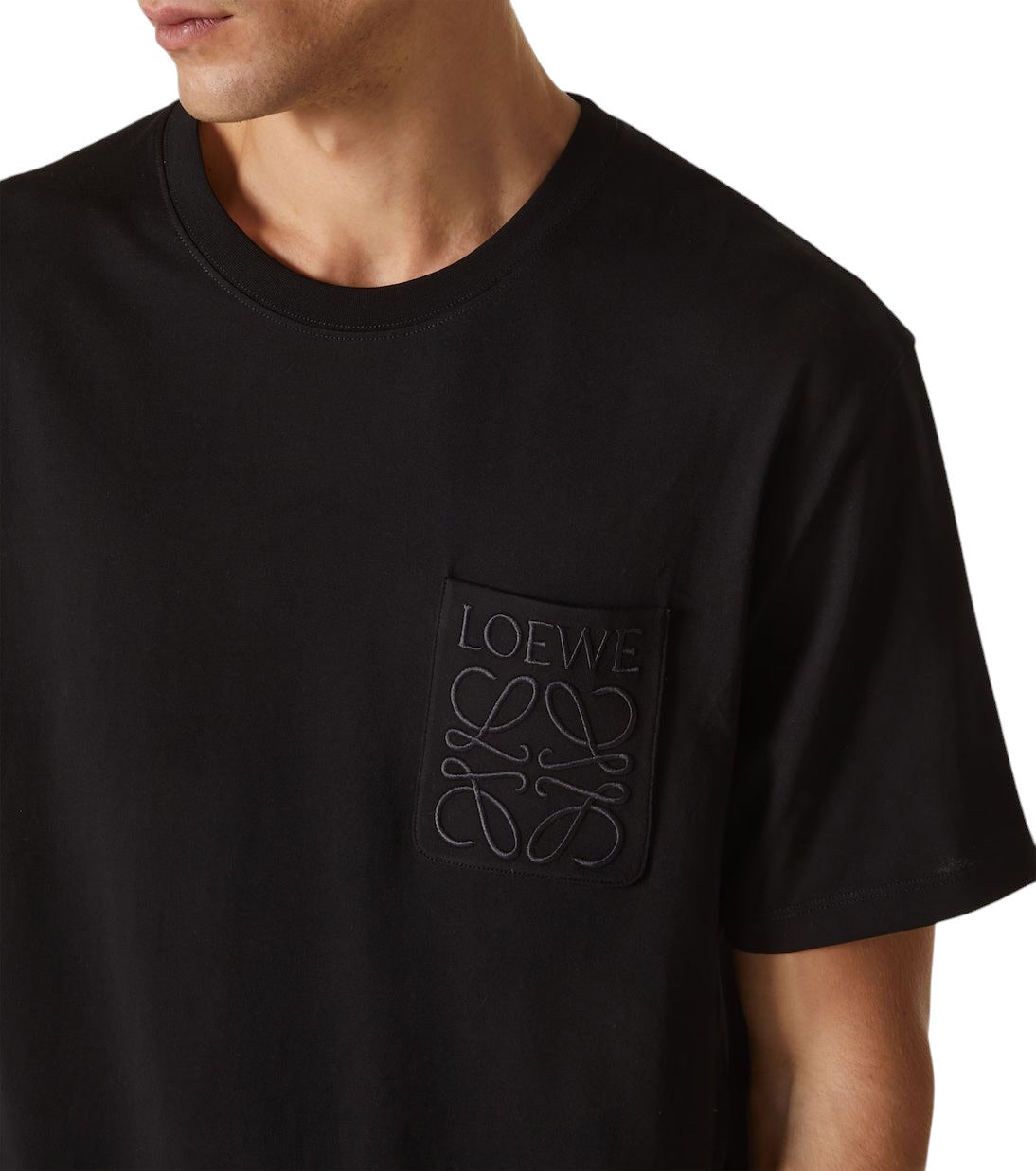 LOEWE ANAGRAM POCKET T SHIRT BLACK
