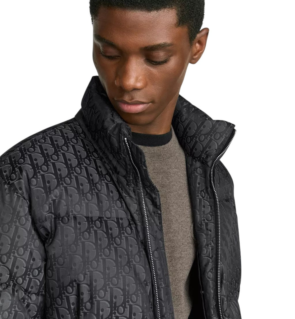 DIOR OBLIQUE DOWN PUFFER JACKET BLACK