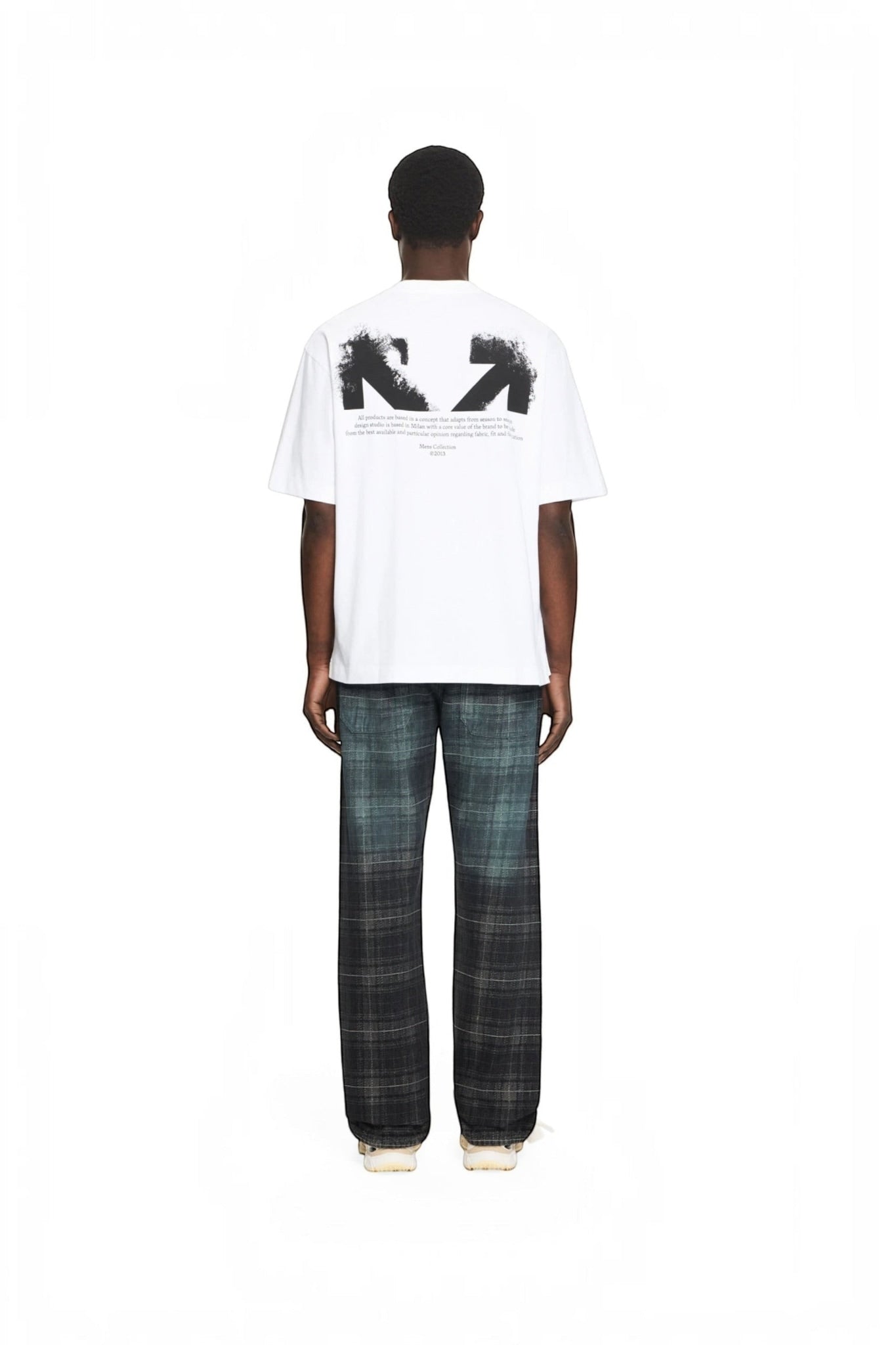 OFF WHITE HALF ARROW SKATE T SHIRT WHITE