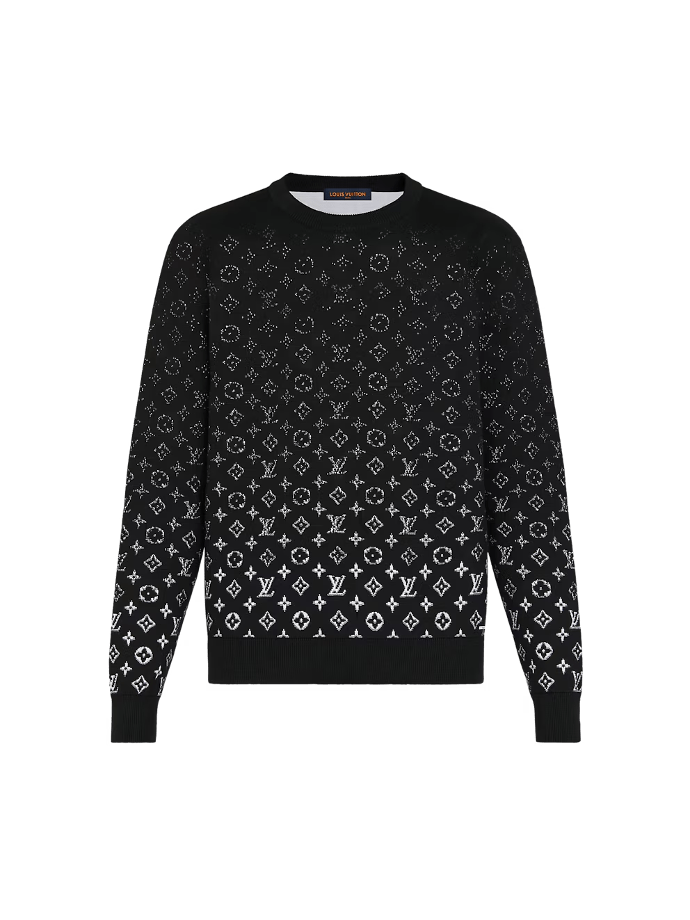 LOUIS VUITTON LVSE MONOGRAM DEGRADE SWEATER BLACK