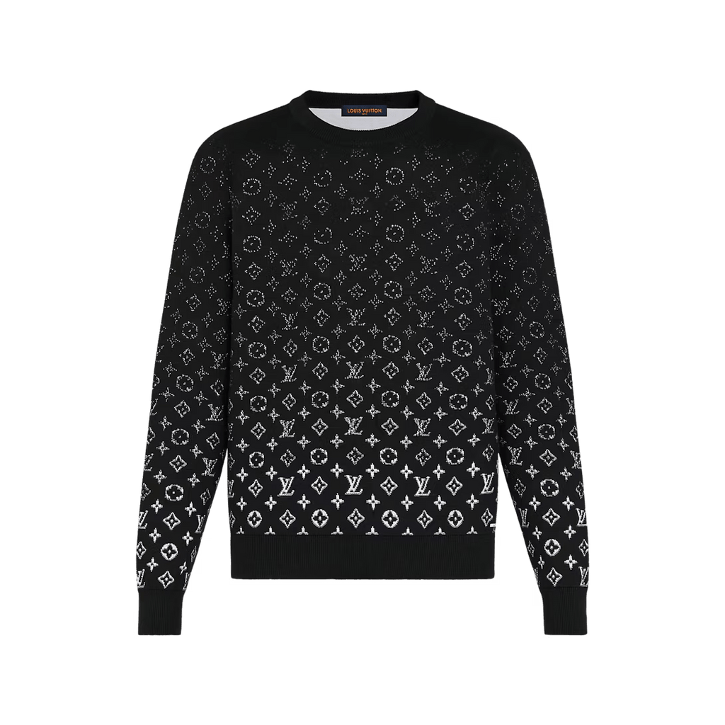 LOUIS VUITTON LVSE MONOGRAM DEGRADE SWEATER BLACK