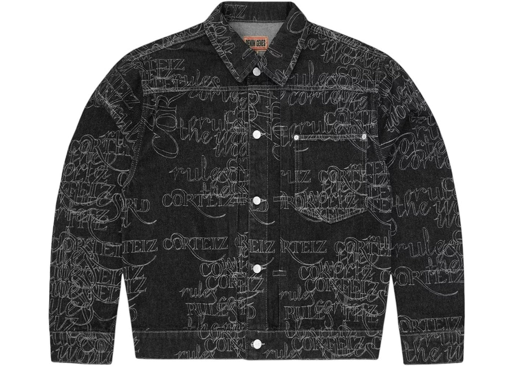 CORTEIZ HANDWRITTEN DENIM JACKET BLACK