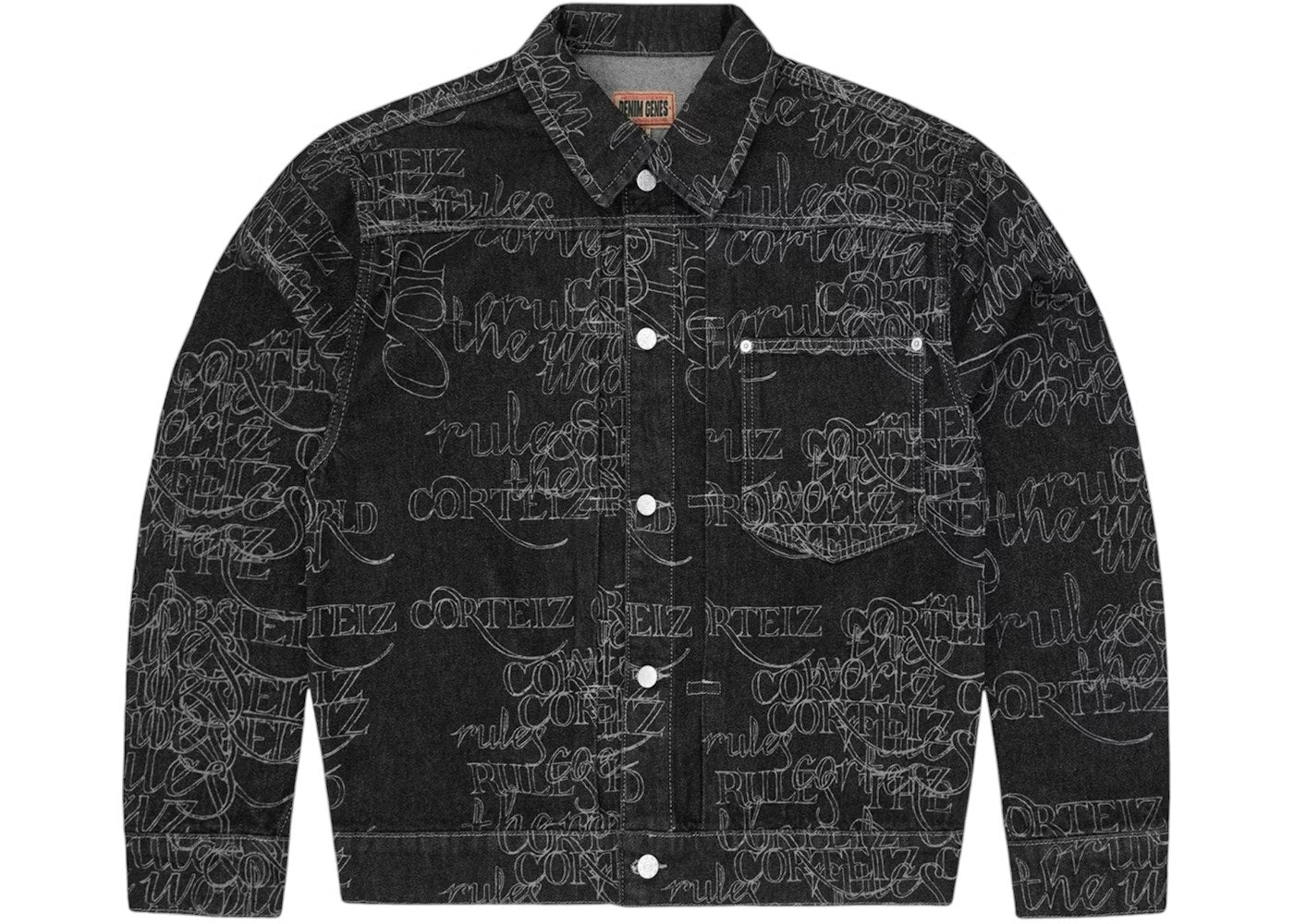 CORTEIZ HANDWRITTEN DENIM JACKET BLACK