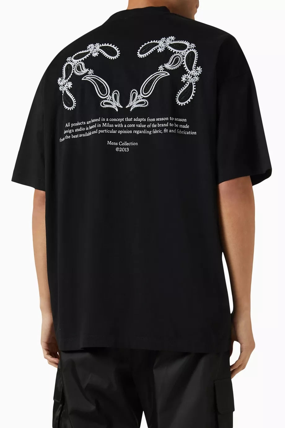 OFF WHITE BANDANA HALF ARROW T-SHIRT BLACK