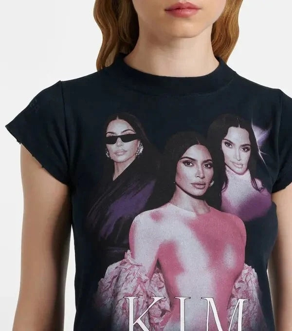 BALENCIAGA KIM K BABY T-SHIRT FADED BLACK