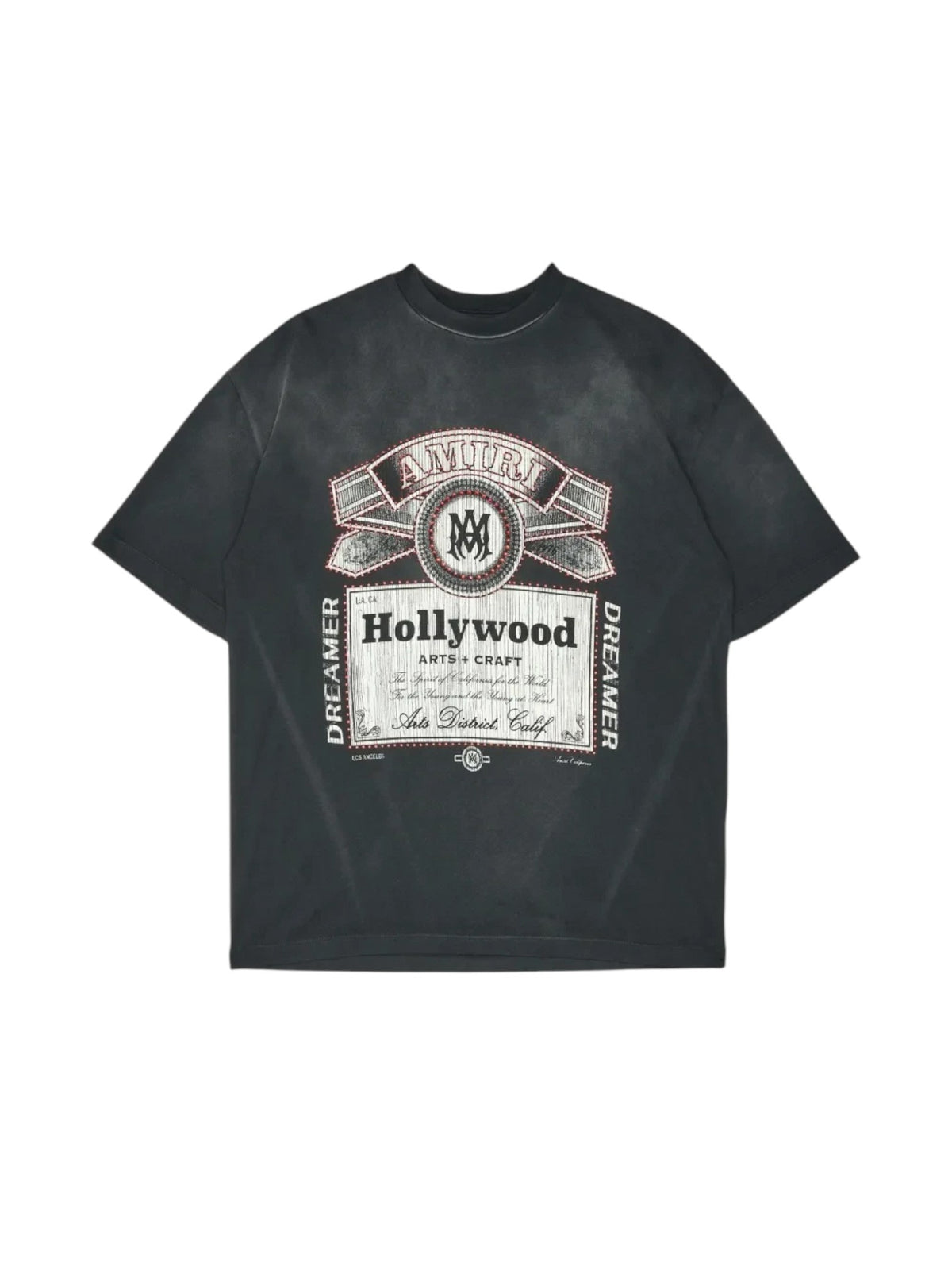 AMIRI HOLLYWOOD ARTS & CRAFTS STUDDED T-SHIRT BLACK