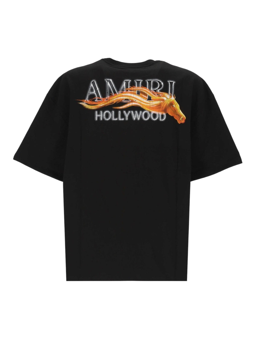 AMIRI HOLLYWOOD HORSE PRINTED T-SHIRT BLACK