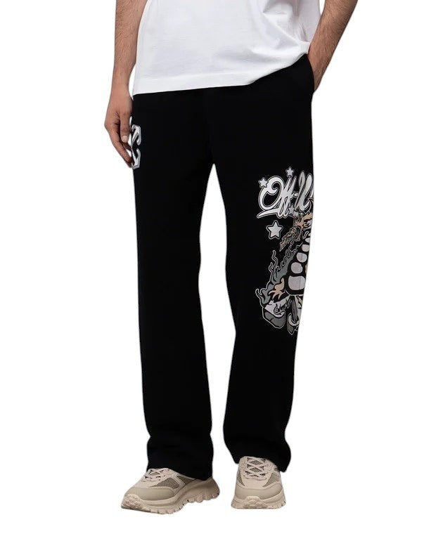 OFF WHITE DRAGON SWEATPANTS BLACK GREY