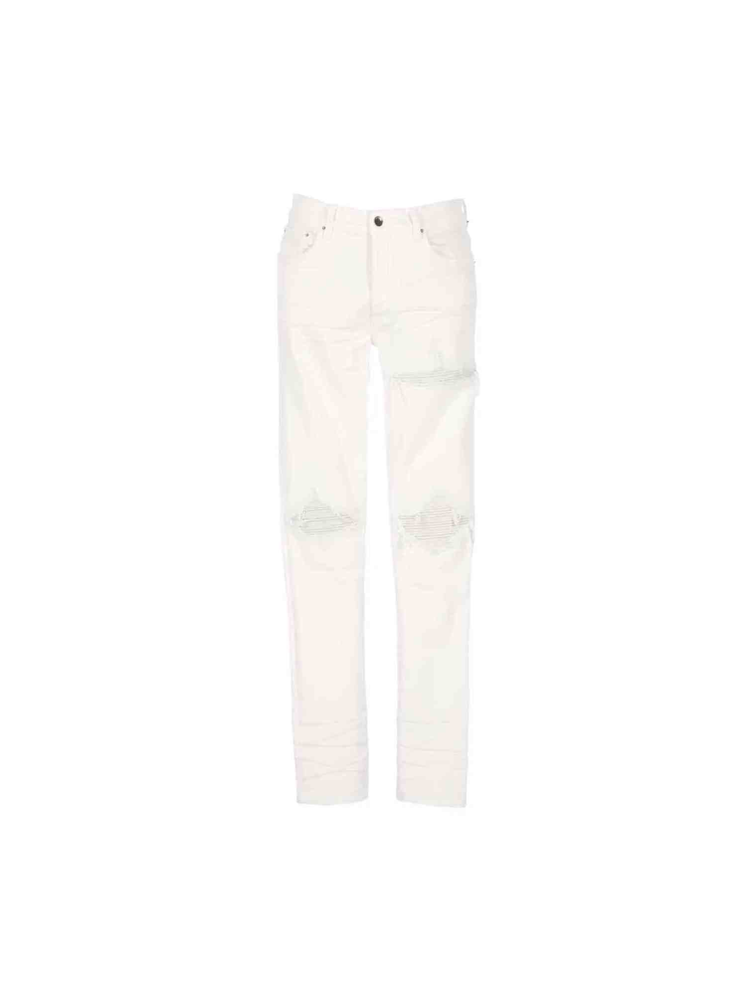 AMIRI STRAIGHT DISTRESSED NATURAL JEANS