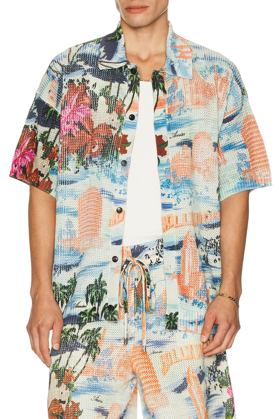 AMIRI CITYSCAPE KNIT SHIRT