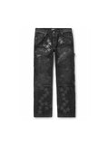 AMIRI CHEMIST CARPENTER STRAIGHT-LEG LEATHER-APPLIQUÉD JEANS
