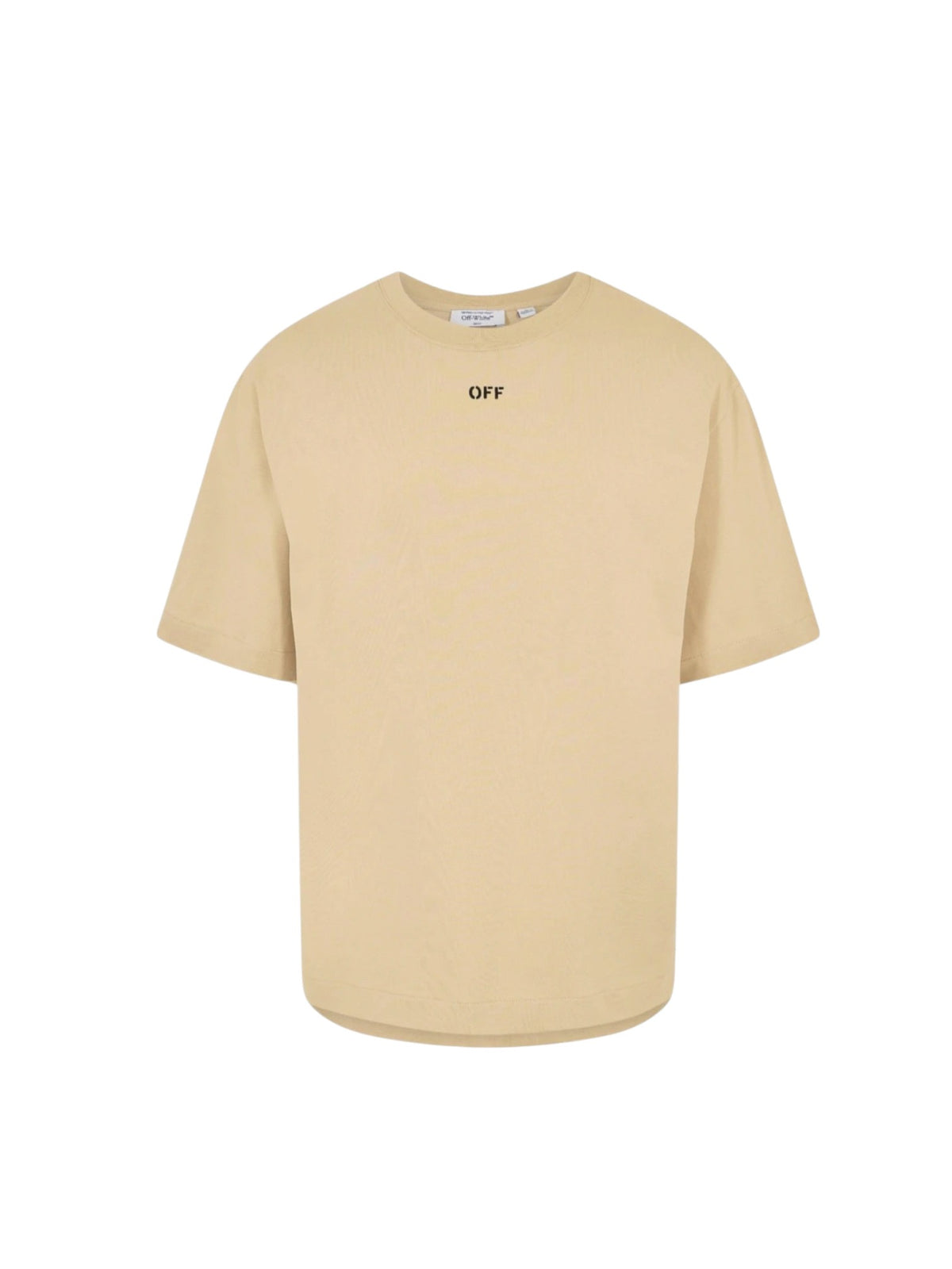 OFF WHITE OFF STAMP GRAPHIC T-SHIRT BEIGE