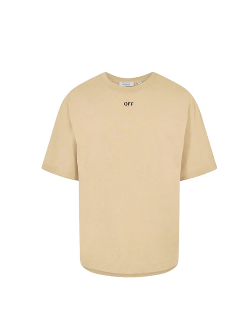 OFF WHITE OFF STAMP GRAPHIC T-SHIRT BEIGE
