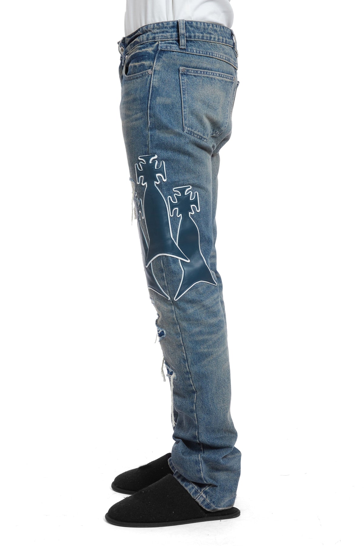 WHO DECIDES WAR SLIM FIT MEDIAN WASH WITH REPAIR — vista 5
