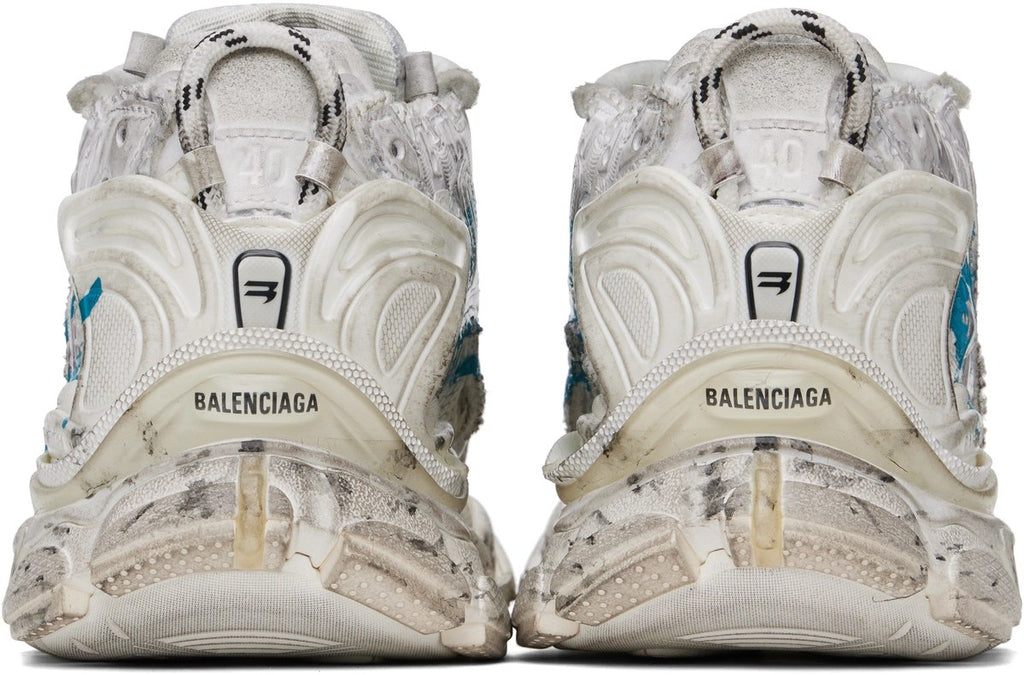 BALENCIAGA RUNNER GRAFFITI WHITE BLUE