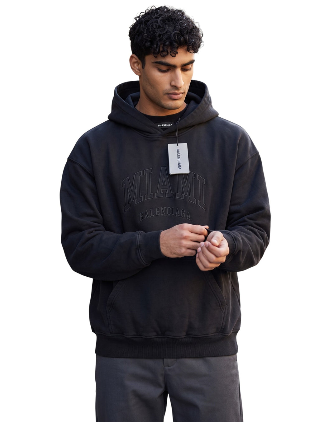 BALENCIAGA MIAMI BLACK HOODIE