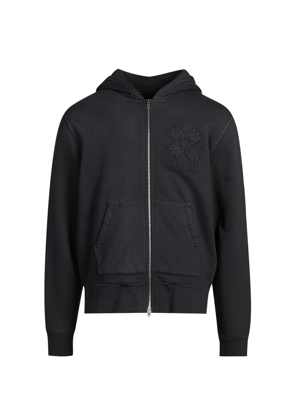 AMIRI QUAD BLACK ON BLACK ZIP UP