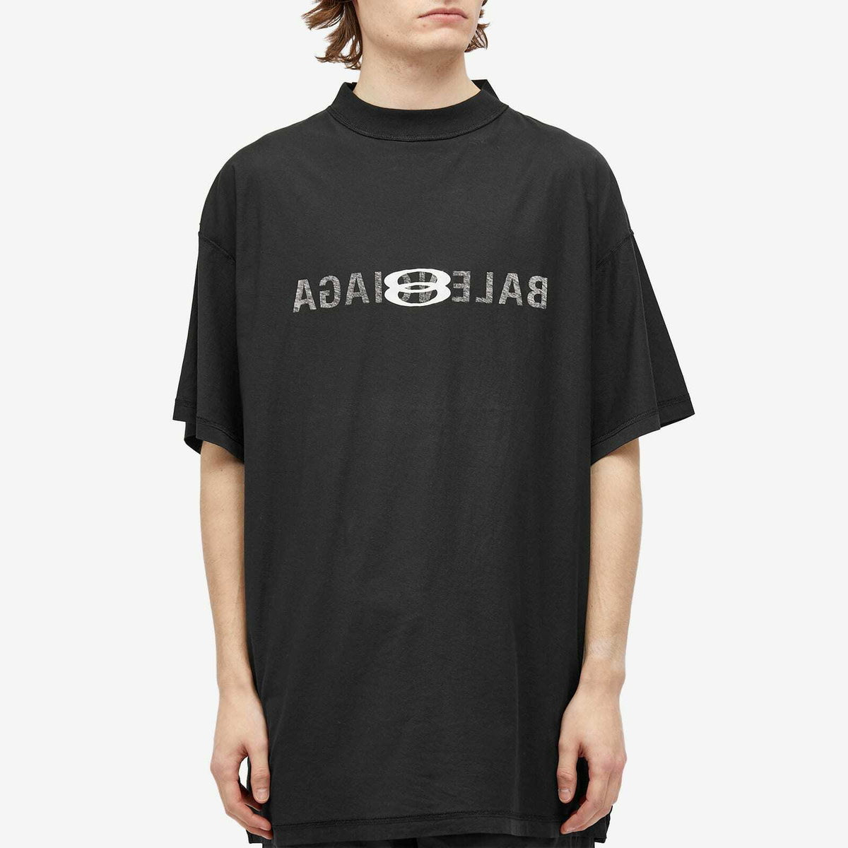 BALENCIAGA INSIDE OUT LOGO T-SHIRT BLACK
