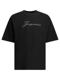 JACQUEMUS LOGO PRINTED T-SHIRT BLACK