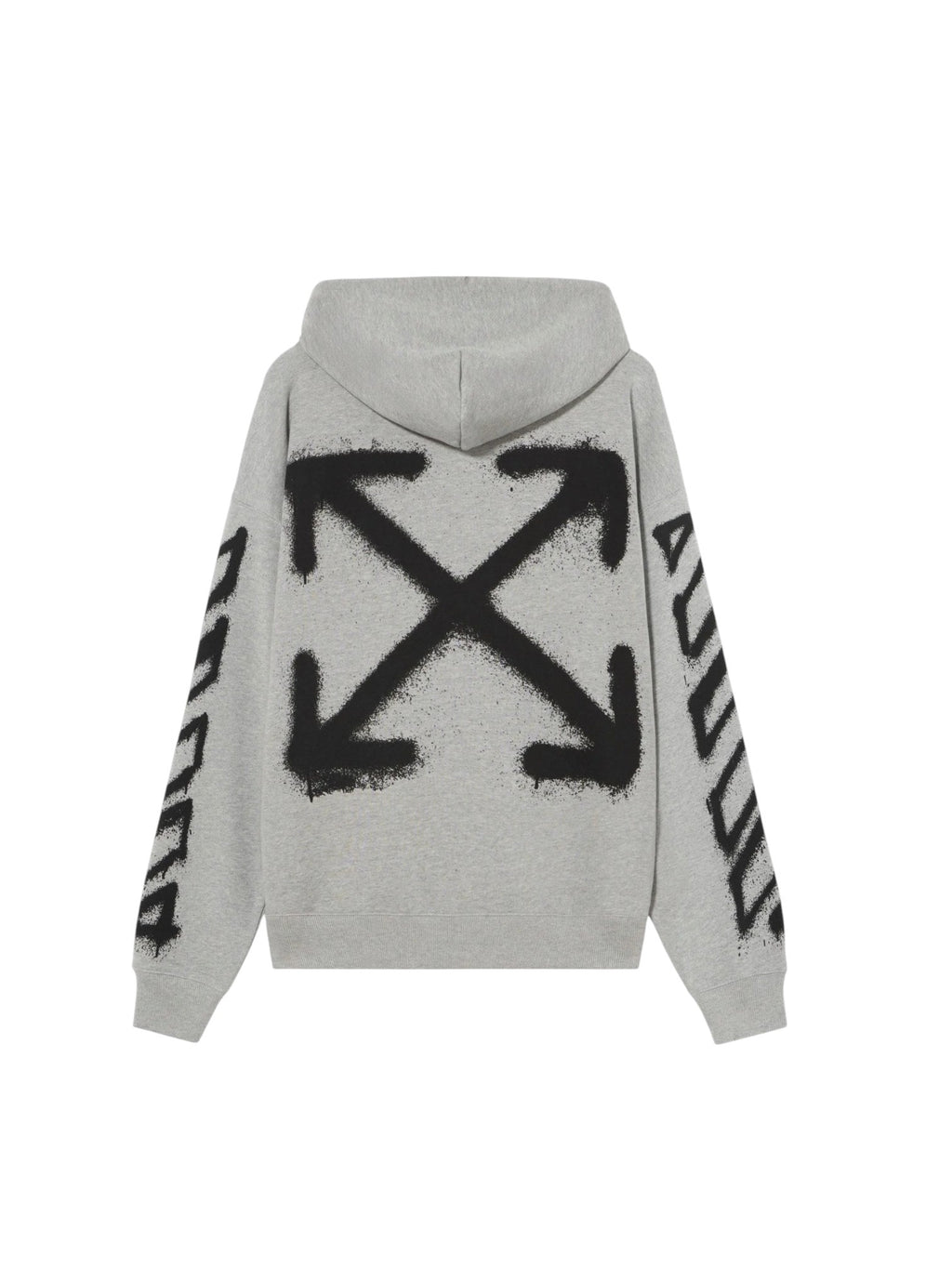 OFF WHITE SPRAY ARROW SLIM HOODIE GREY