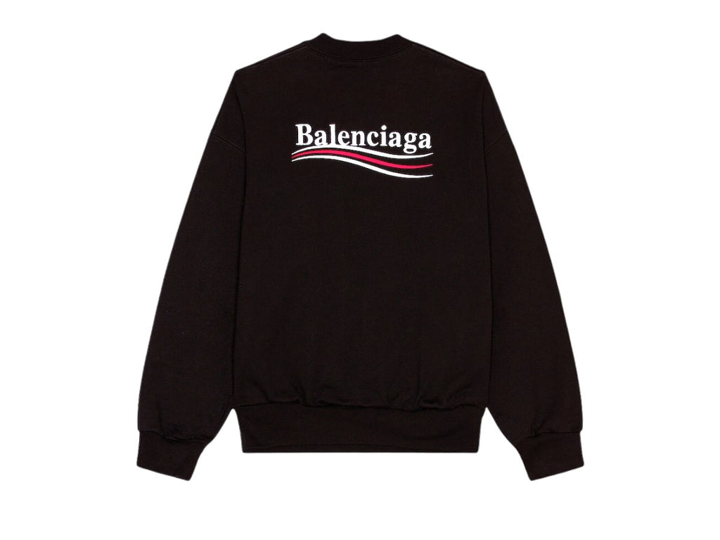 BALENCIAGA POLITICAL CAMPAIGN CREWNECK BLACK
