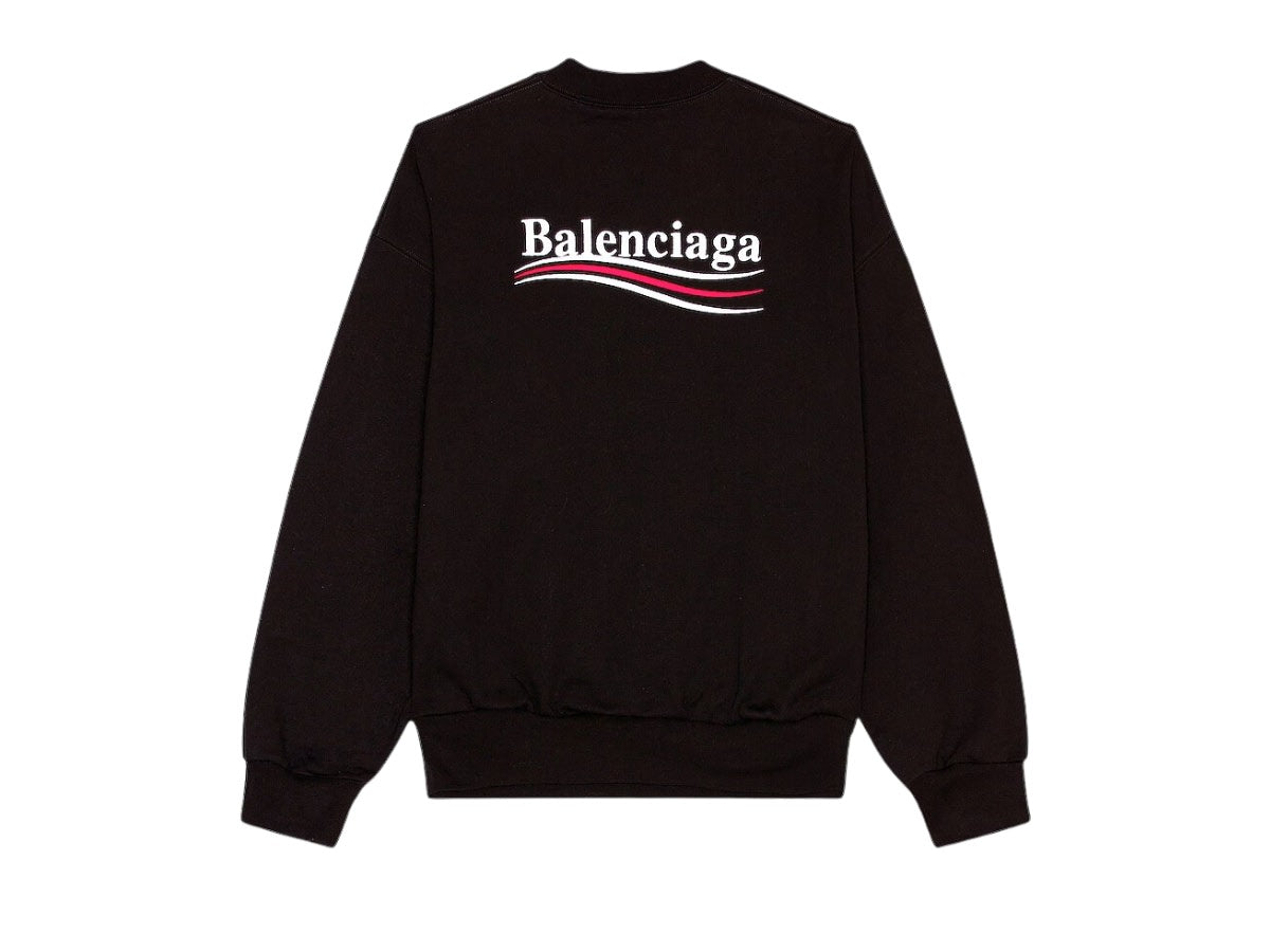 BALENCIAGA POLITICAL CAMPAIGN CREWNECK BLACK