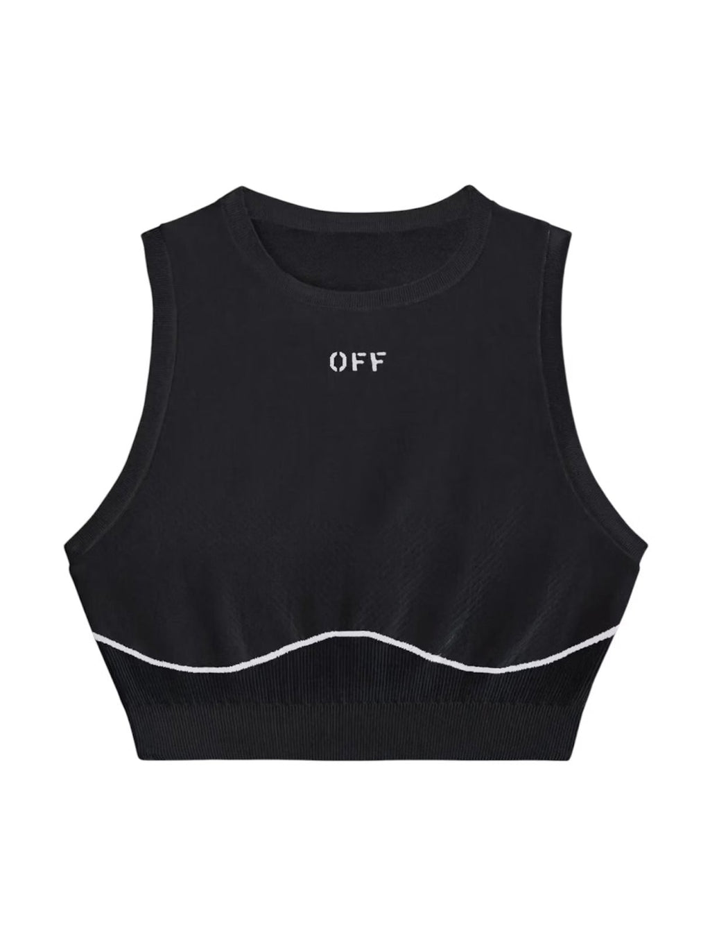 OFF-WHITE BLACK 'OFF' STAMP SEAMLESS TANK TOP
