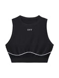 OFF-WHITE BLACK 'OFF' STAMP SEAMLESS TANK TOP