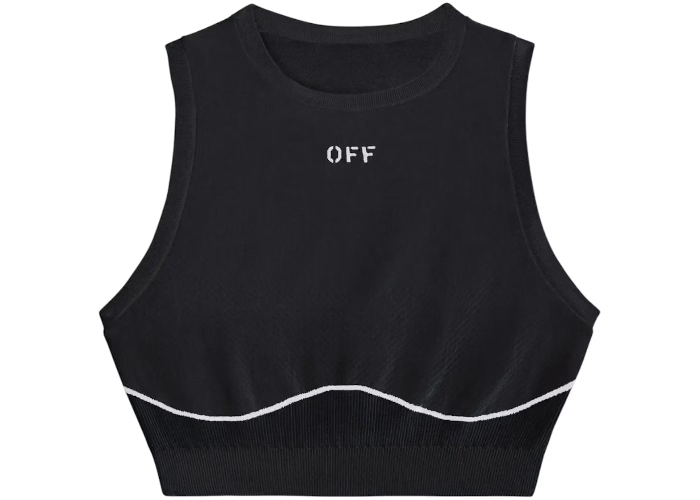 OFF-WHITE BLACK 'OFF' STAMP SEAMLESS TANK TOP