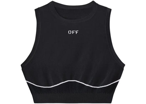 OFF-WHITE BLACK 'OFF' STAMP SEAMLESS TANK TOP