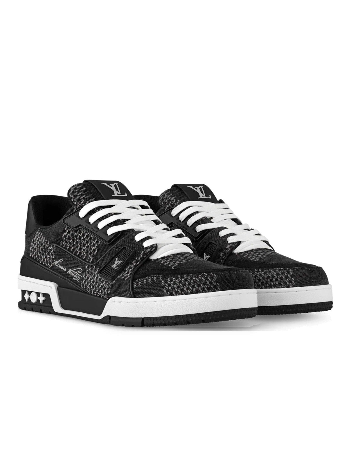 LOUIS VUITTON TRAINER DAMIER DENIM BLACK SNEAKERS