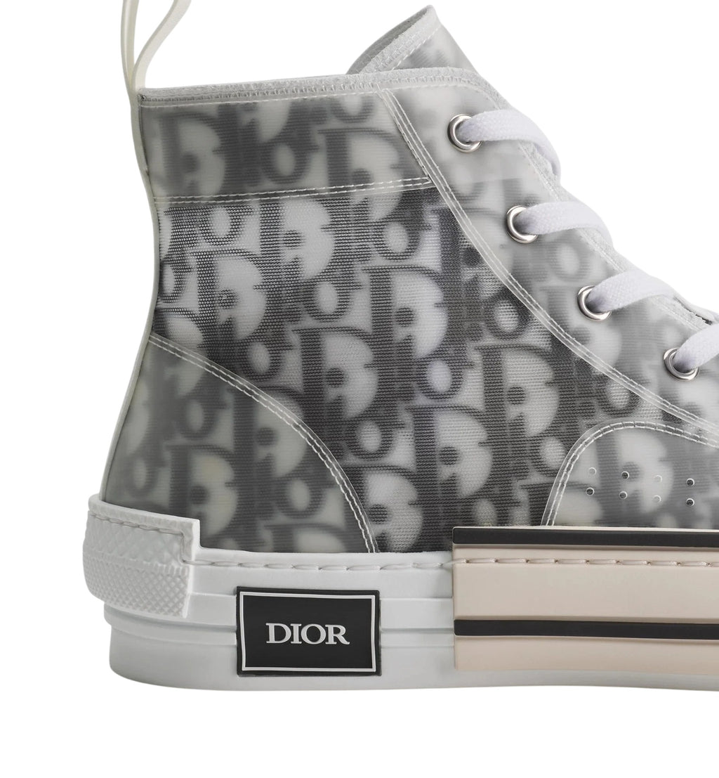 DIOR B23 HIGH WHITE OBLIQUE SNEAKERS